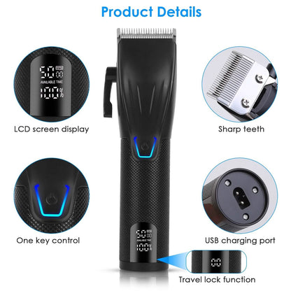 Men Electric Barber Clipper Hair Cutting Combo Set T Outliner Shaver Trimmers DailySale