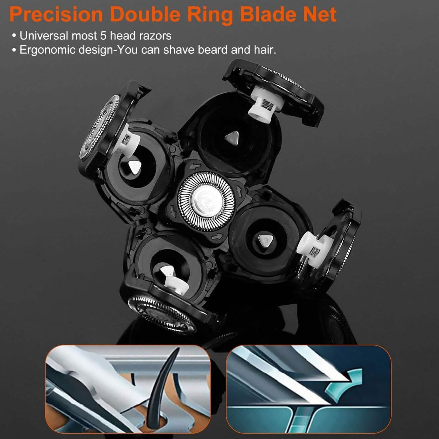 Men Electric Shaver Replacement Blade 5 Heads Beard Cutter Replacement DailySale