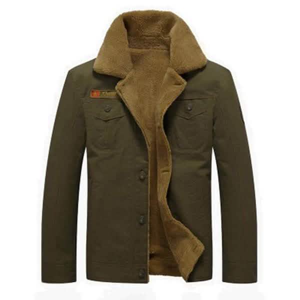 Men Fur Collar Army Tactical Jacket DailySale