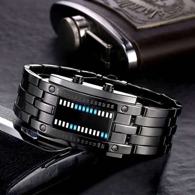 Men LED Light Stainless Steel Sports Watch DailySale