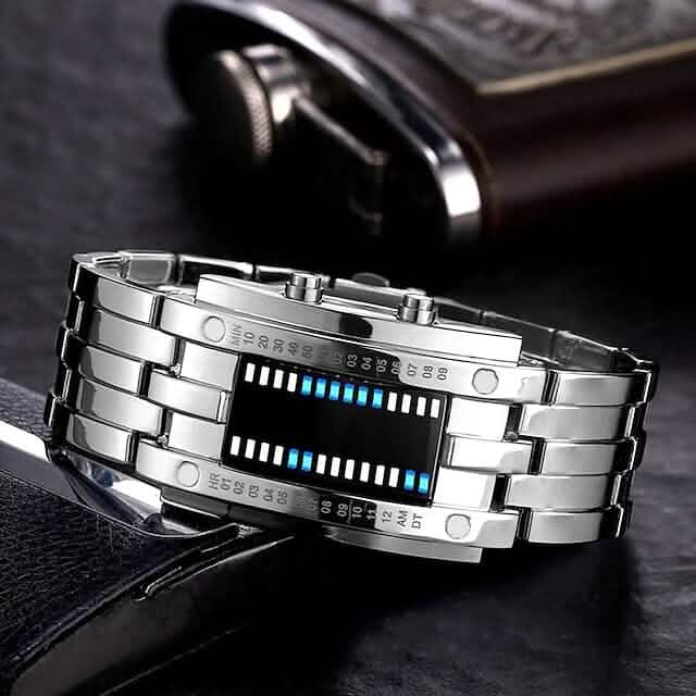 Men LED Light Stainless Steel Sports Watch DailySale