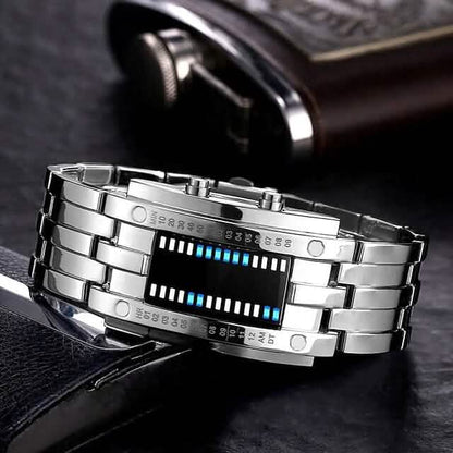 Men LED Light Stainless Steel Sports Watch DailySale