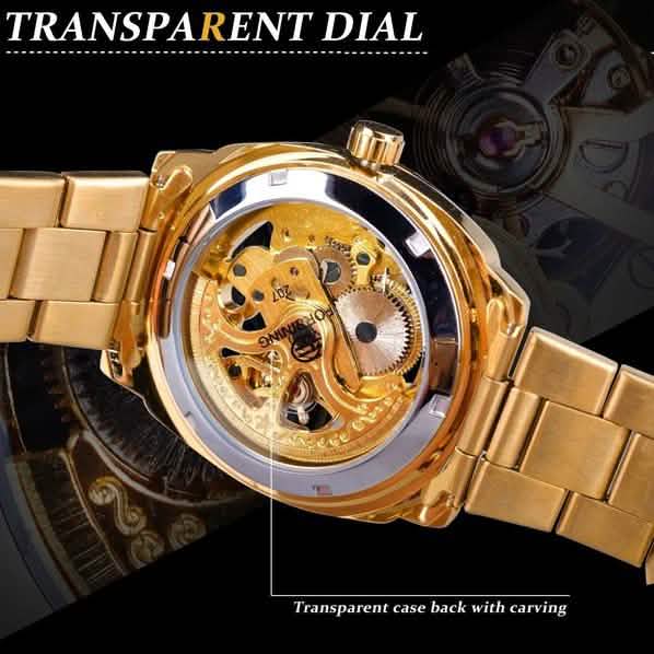 Men Luxury Skeleton Automatic Winding Mechanical Watch DailySale