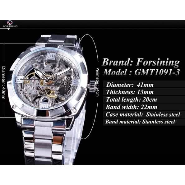 Men Luxury Skeleton Automatic Winding Mechanical Watch DailySale