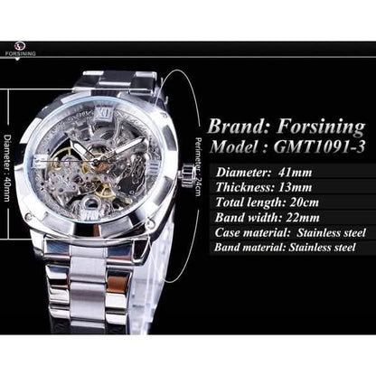 Men Luxury Skeleton Automatic Winding Mechanical Watch DailySale