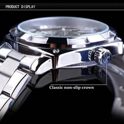 Men Luxury Skeleton Automatic Winding Mechanical Watch DailySale