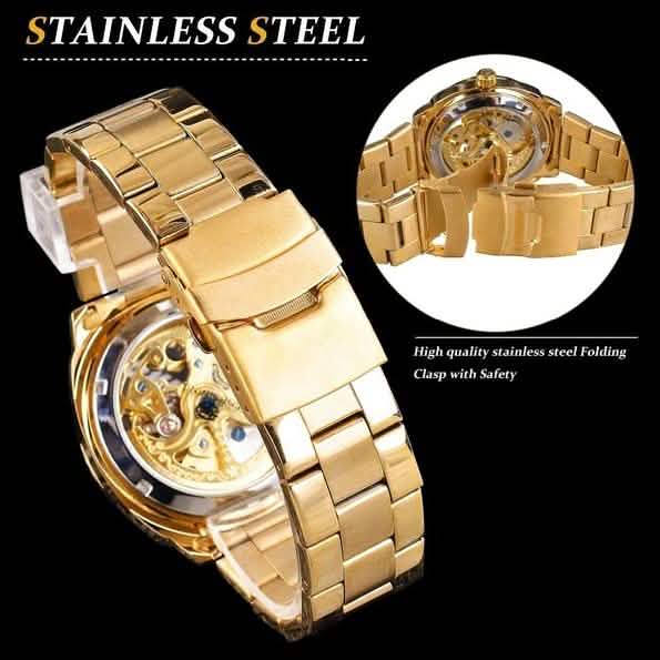 Men Luxury Skeleton Automatic Winding Mechanical Watch DailySale