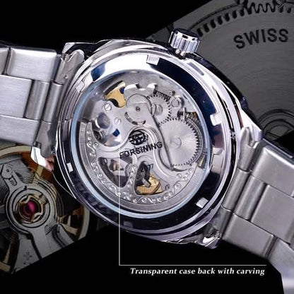 Men Luxury Skeleton Automatic Winding Mechanical Watch DailySale
