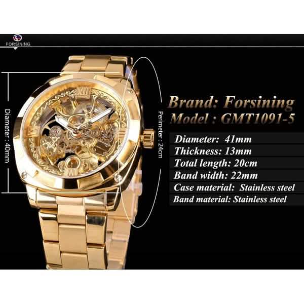 Men Luxury Skeleton Automatic Winding Mechanical Watch DailySale
