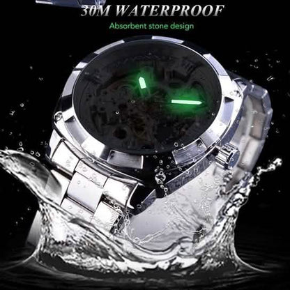 Men Luxury Skeleton Automatic Winding Mechanical Watch DailySale