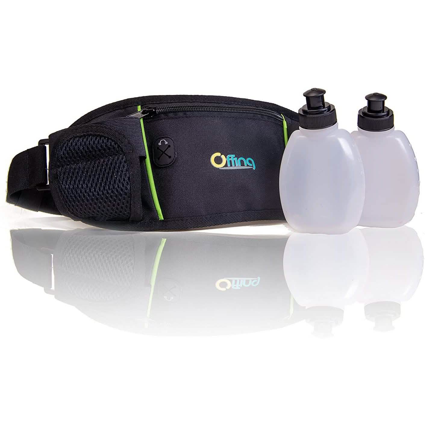Men or Women's Hydration Running Belt Pouch With Water Bottles And Zippered Compartment DailySale