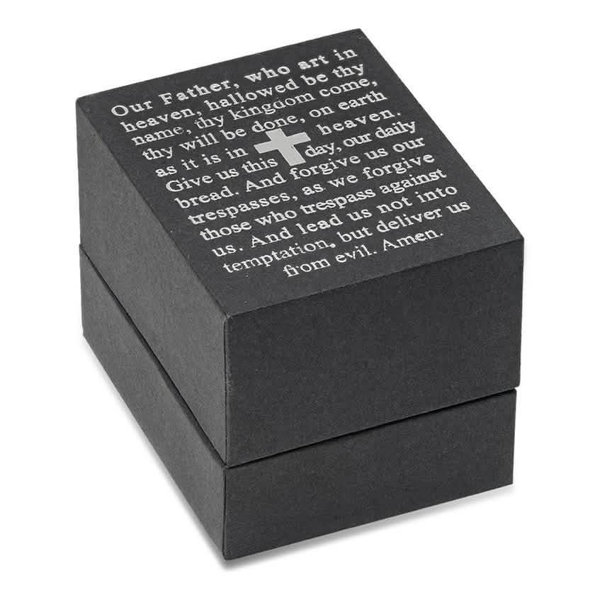 Men Stainless Steel Saint Benedict and Cross Charm with Prayer Gift Box DailySale