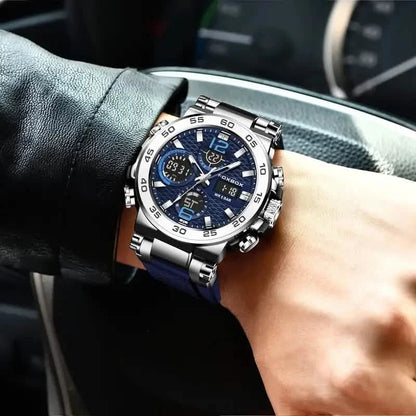 Men Waterproof Dual Display Digital Quartz Watch DailySale