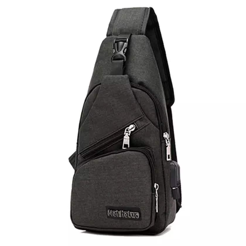 Men Women Crossbody Shoulder Bag with USB Port DailySale
