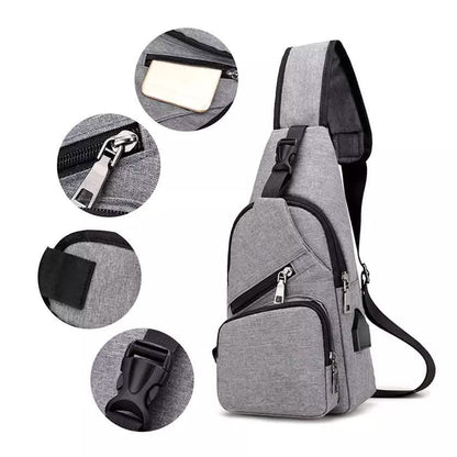 Men Women Crossbody Shoulder Bag with USB Port DailySale