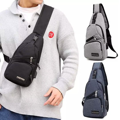 Men Women Crossbody Shoulder Bag with USB Port DailySale