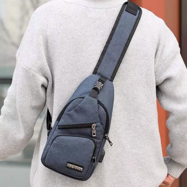 Men Women Crossbody Shoulder Bag with USB Port DailySale