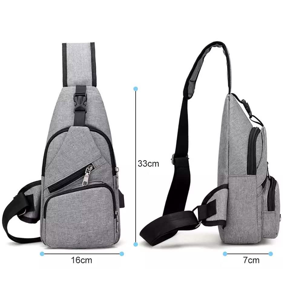 Men Women Crossbody Shoulder Bag with USB Port DailySale