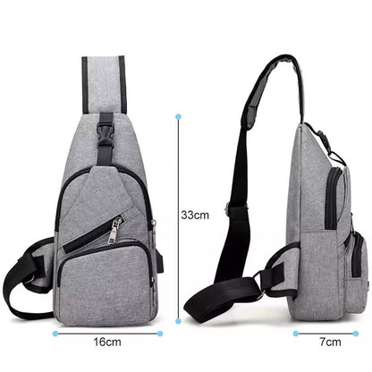 Men Women Crossbody Shoulder Bag with USB Port DailySale