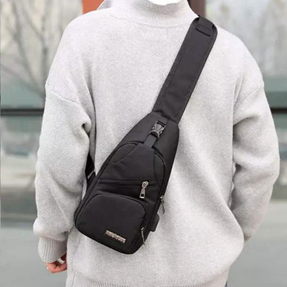 Men Women Crossbody Shoulder Bag with USB Port DailySale