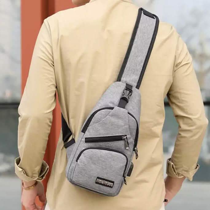 Men Women Crossbody Shoulder Bag with USB Port DailySale