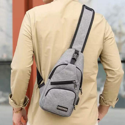 Men Women Crossbody Shoulder Bag with USB Port DailySale