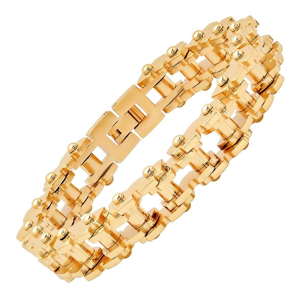 Men's 18K Gold Plated Alloy Strap and Stainless Steel Watch and 18K Gold Plated Stainless Steel Bracelet DailySale