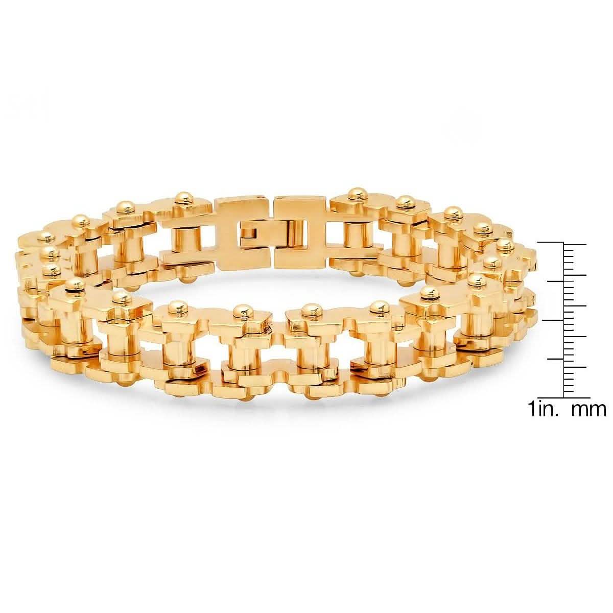 Men's 18K Gold Plated Alloy Strap and Stainless Steel Watch and 18K Gold Plated Stainless Steel Bracelet DailySale