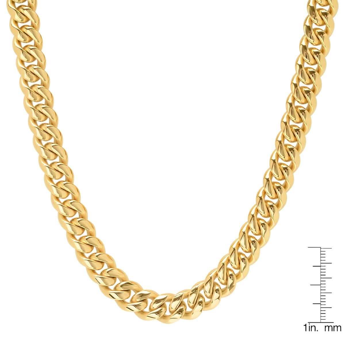 Men's 18K Gold Plated Stainless Steel 10MM Miami Cuban Chain DailySale