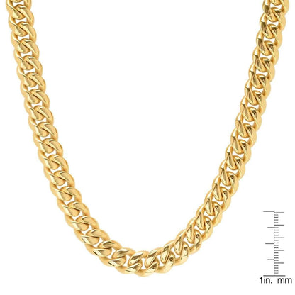 Men's 18K Gold Plated Stainless Steel 10MM Miami Cuban Chain DailySale