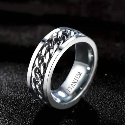 Men's 8mm Titanium Steel Ring DailySale