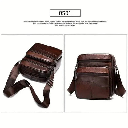 Men's and Woman's Genuine Leather Satchel Crossbody Bag DailySale