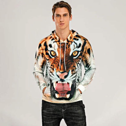 Men's Animal Patterned 3D Tiger Hoodie DailySale