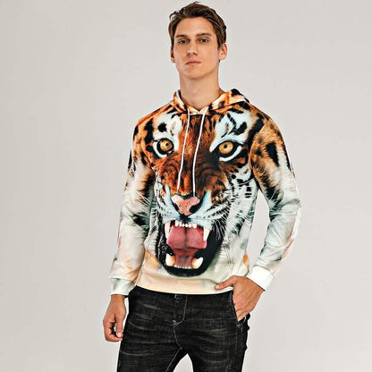 Men's Animal Patterned 3D Tiger Hoodie DailySale