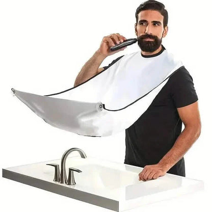 Men's Beard Shaving Apron - Grooming Accessories with Two Suction Cups DailySale