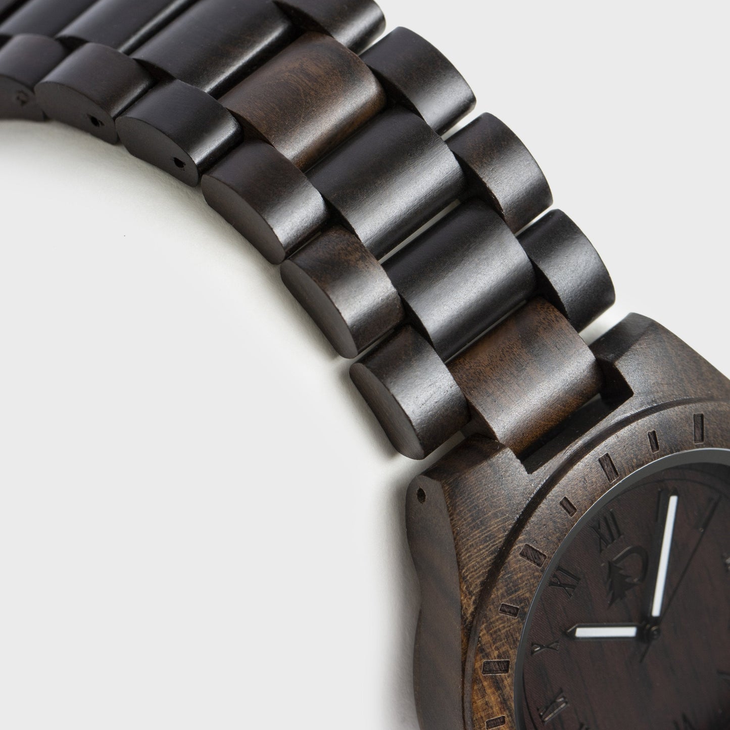 Mens Black Walnut Wood Watch Minimalist Vintage Design BandsCo Straps