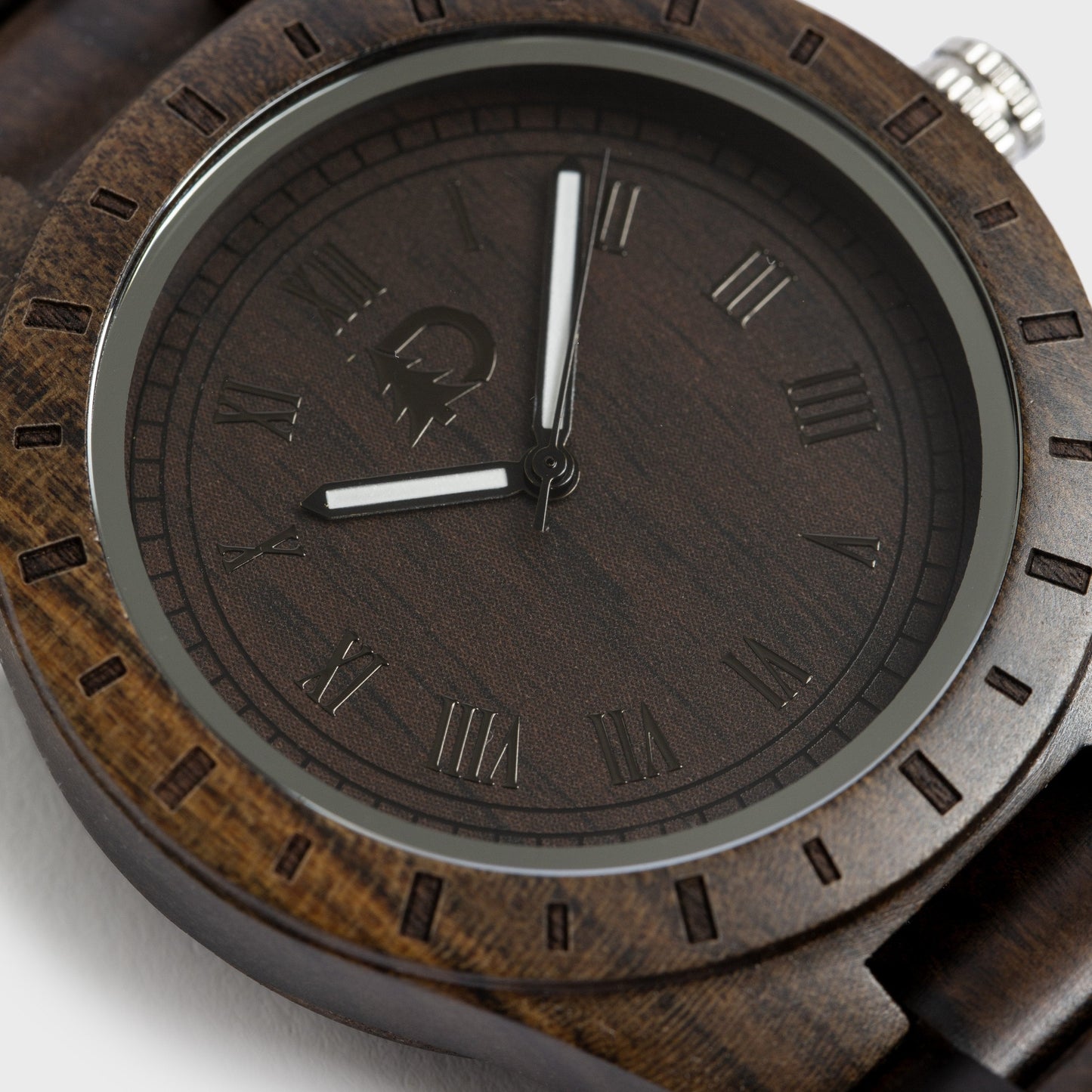 Mens Black Walnut Wood Watch Minimalist Vintage Design BandsCo Straps
