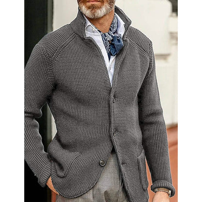 Men's Cardigan Solid Color Sweater DailySale