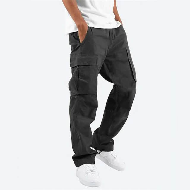 Men's Cargo Pants Trousers Drawstring Elastic Waist Multi Pocket DailySale