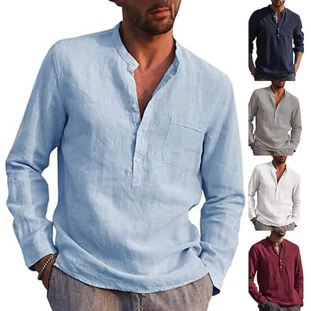 Men's Casual Button Down Shirts Long Sleeve Tops DailySale