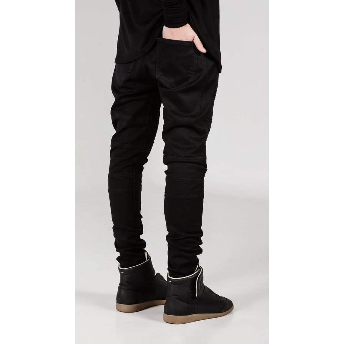 Men's Comfy Stretch Ripped Distressed Biker Jeans Pants Rock Revival DailySale