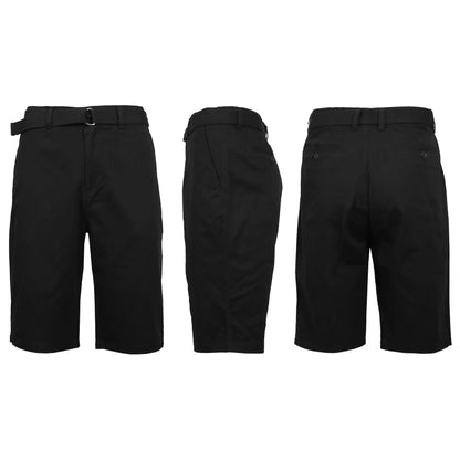 Men's Cotton Chino Shorts with Belt DailySale