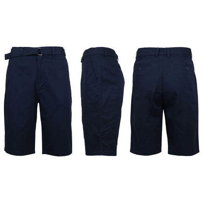 Men's Cotton Chino Shorts with Belt DailySale