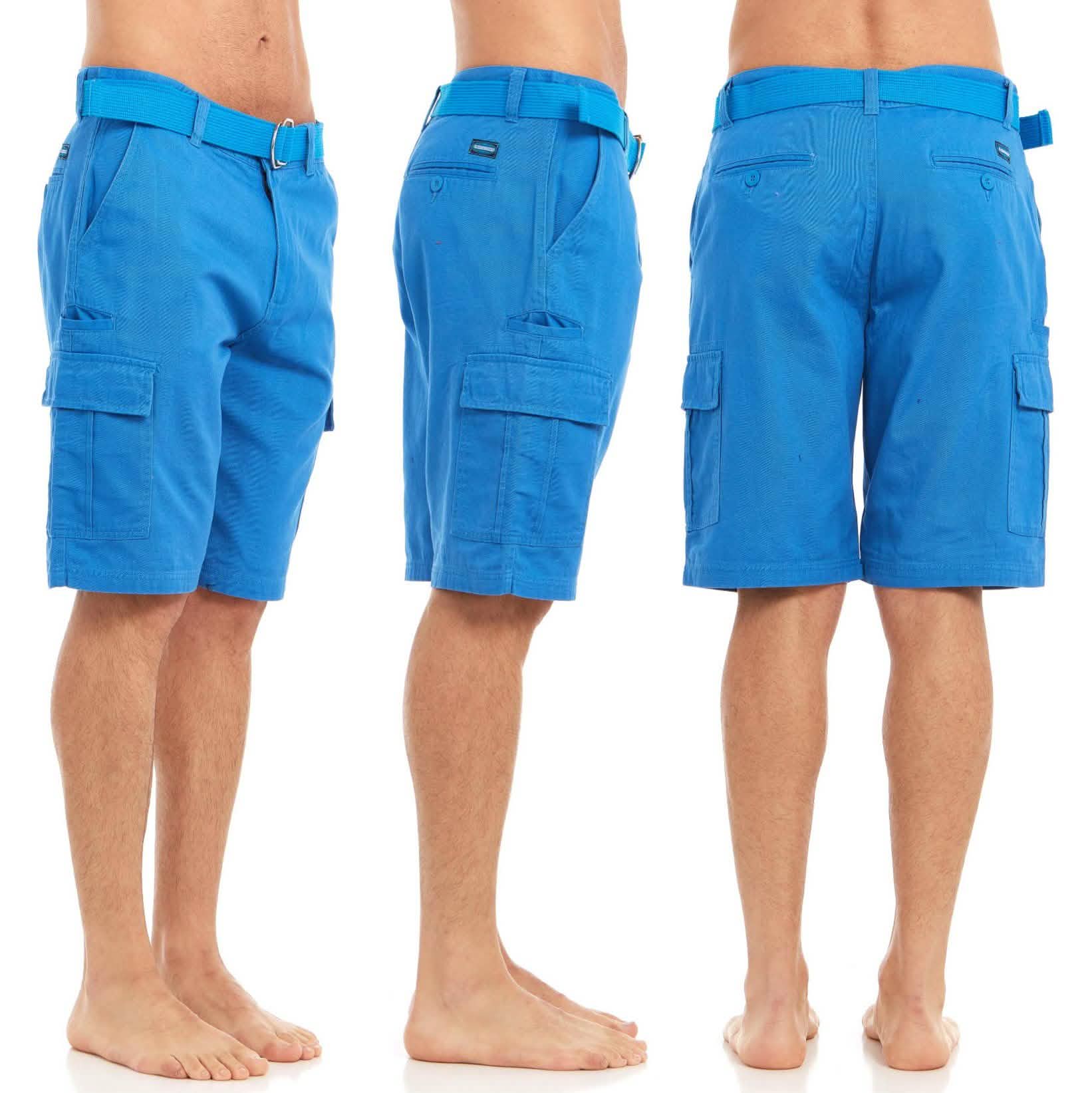 Men's Cotton Twill Belted Cargo Shorts DailySale