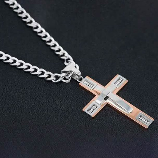 Men's Cross Necklaces in Stainless Steel DailySale