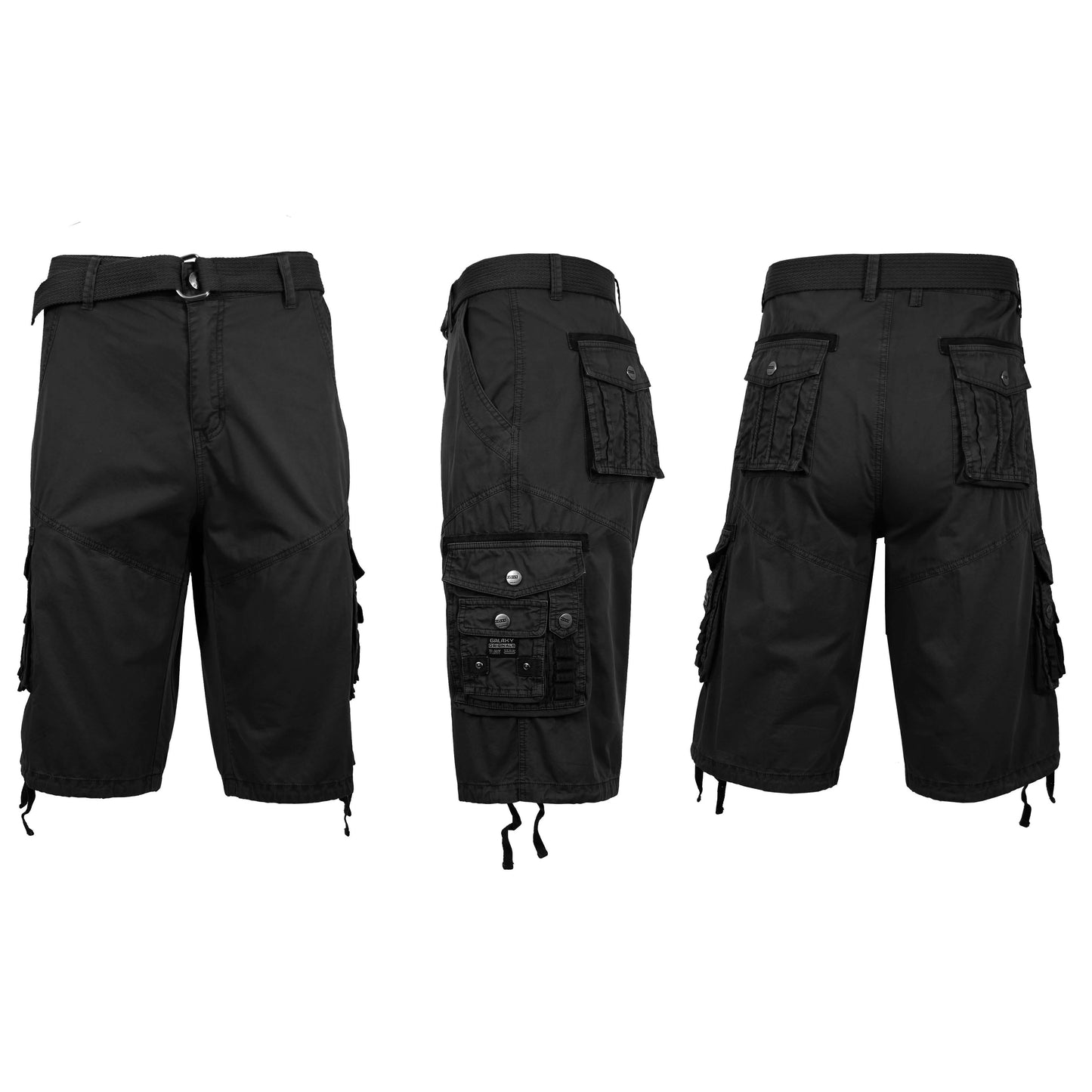 Men's Distressed Vintage Belted Cargo Utility Shorts DailySale