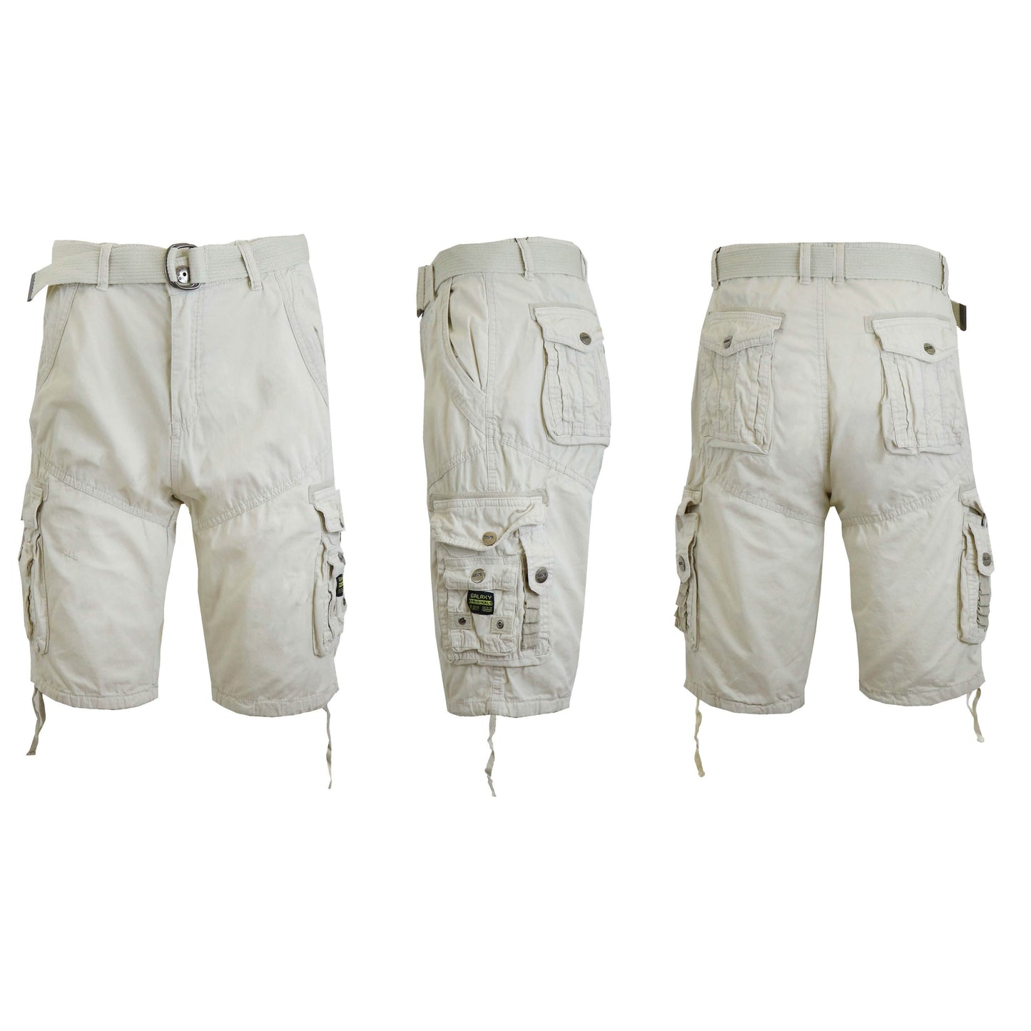 Men's Distressed Vintage Belted Cargo Utility Shorts DailySale