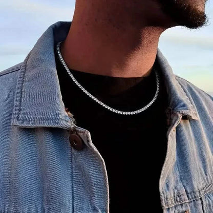 Men's Elegant Diamond Cubic Zirconia Necklace Chain DailySale