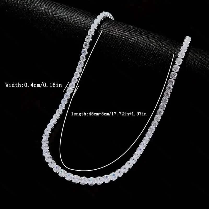Men's Elegant Diamond Cubic Zirconia Necklace Chain DailySale