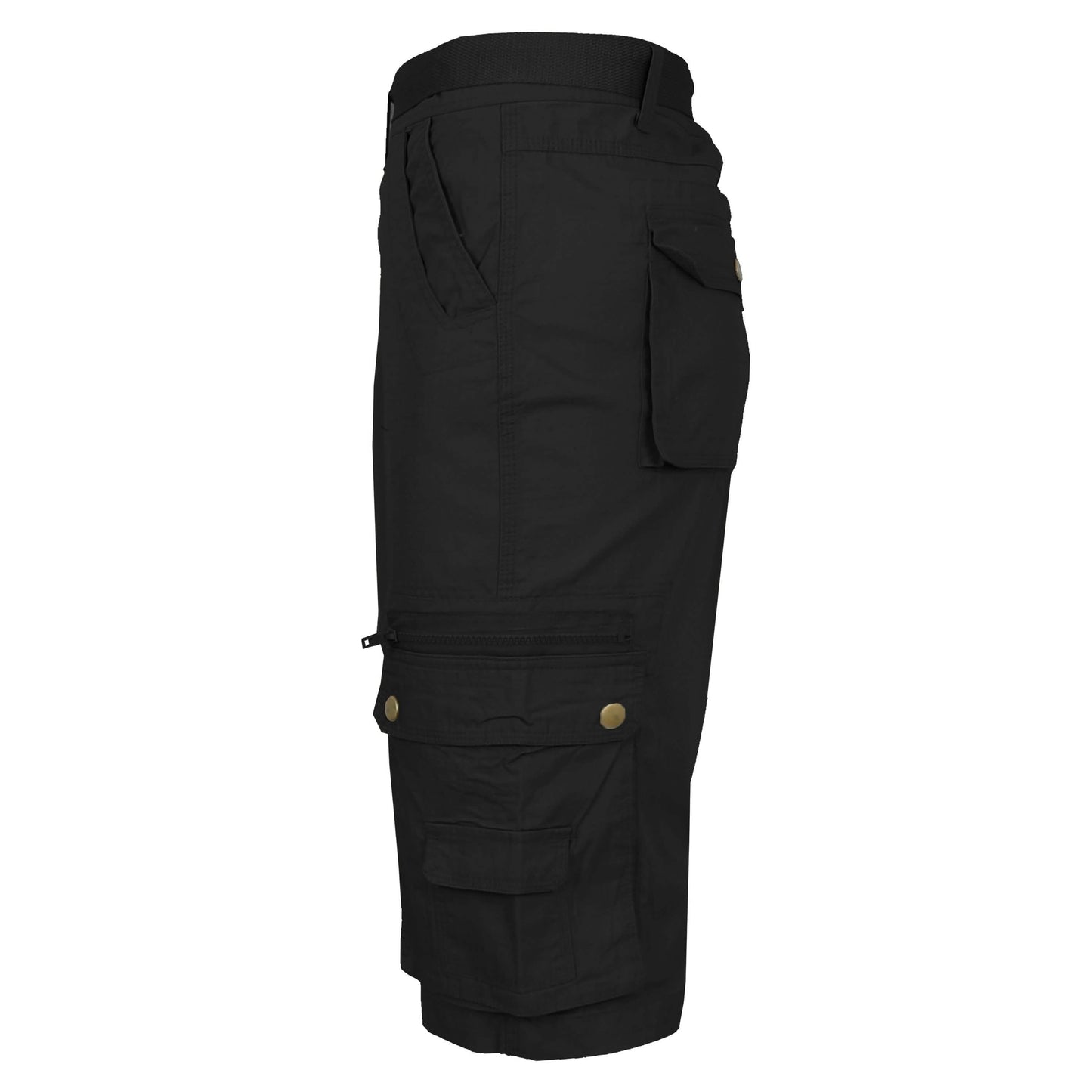 Men's Extended Size Cotton Cargo Utility Belted Shorts DailySale